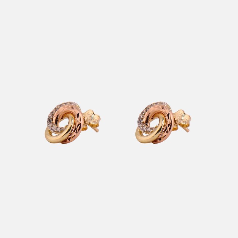 Aretes Enlazados Tns. 10k 1.7g