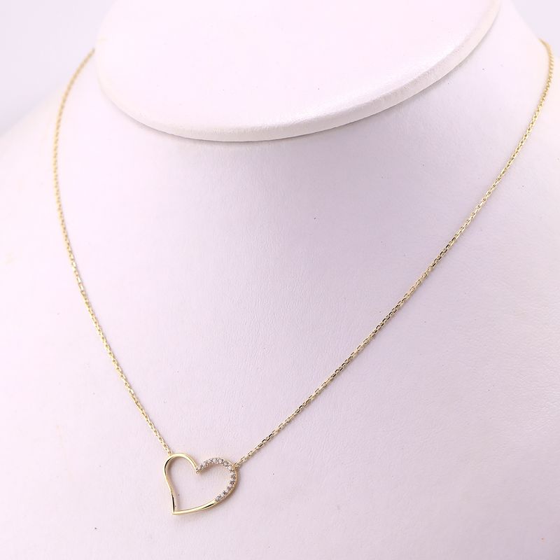 Gargantilla Corazon C/p 10k 1.8g