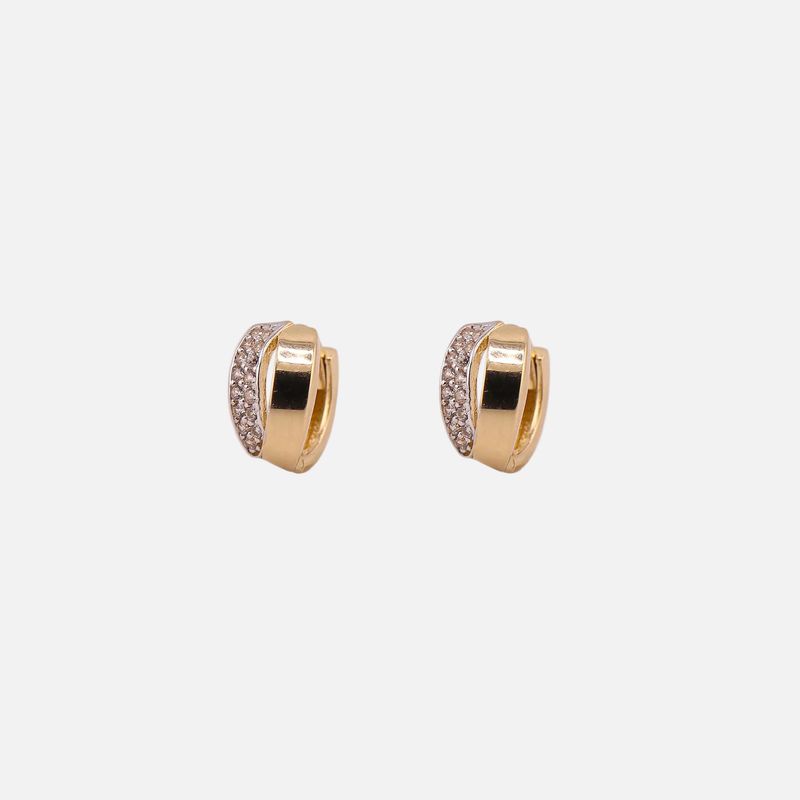 Aretes Huggies Enlazados C/p 14k 2.2g
