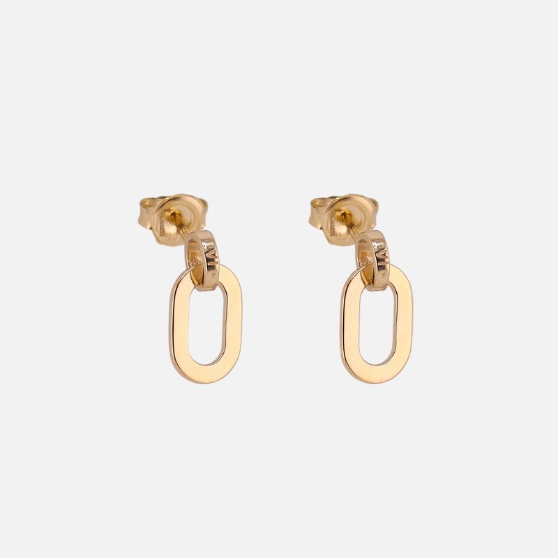 Aretes Ovalo Colg. 14k 1.9g