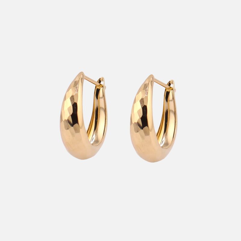 Arracadas Canasta Facet. 14k 1.7g