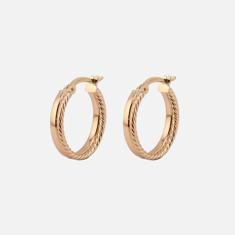 Arracadas Doble 14k 1.8g