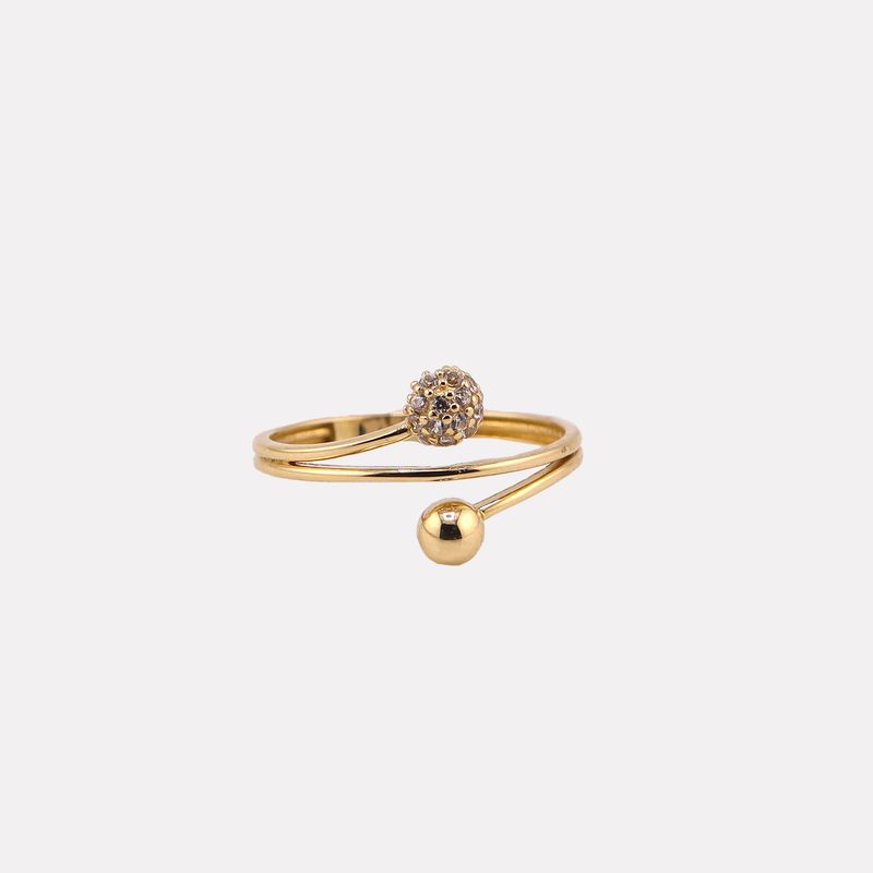 Anillo Bola De Fuego 14k 1.2g #9