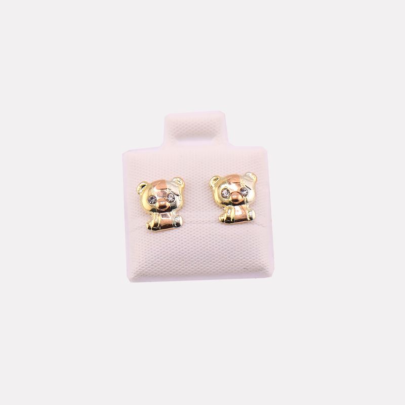 Broqueles Osita 3 Oros 10k 0.3g