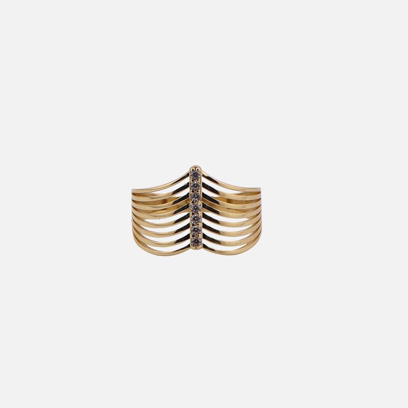 Anillo Lineas C/p 10k 2.2g #8
