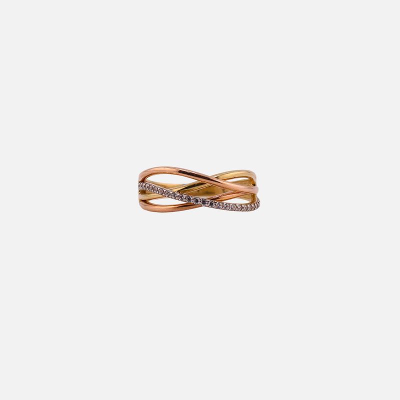 Anillo Triple Tns. 14k 2.4g #8