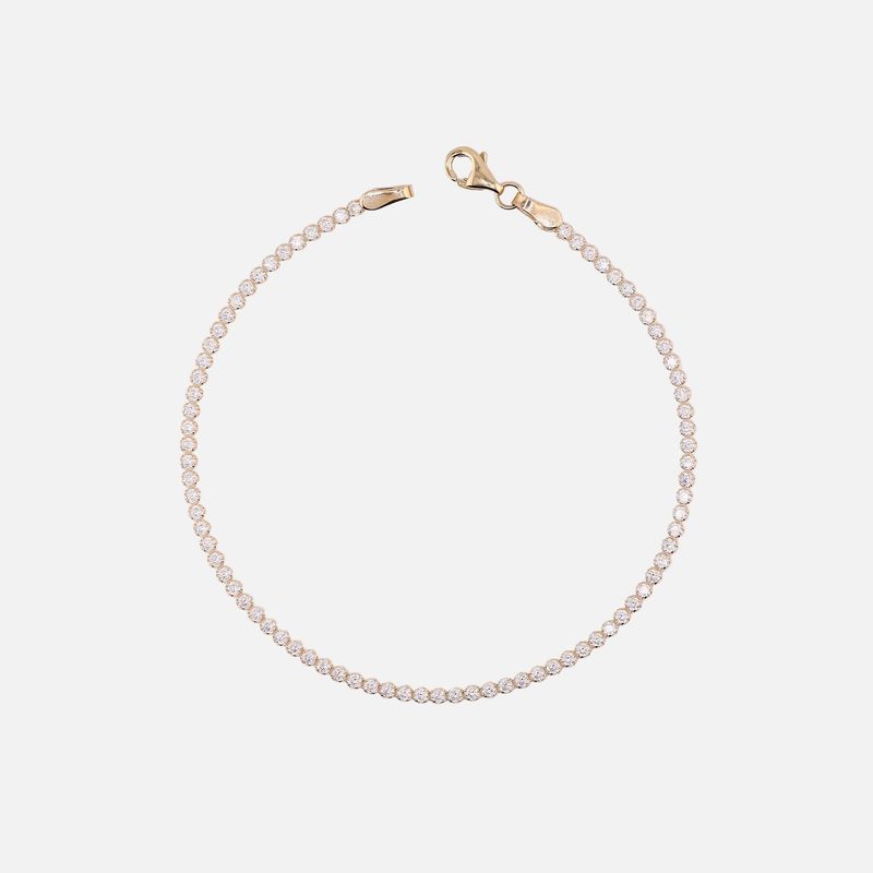 Pulsera Tenis 14k 2.4g 19cm