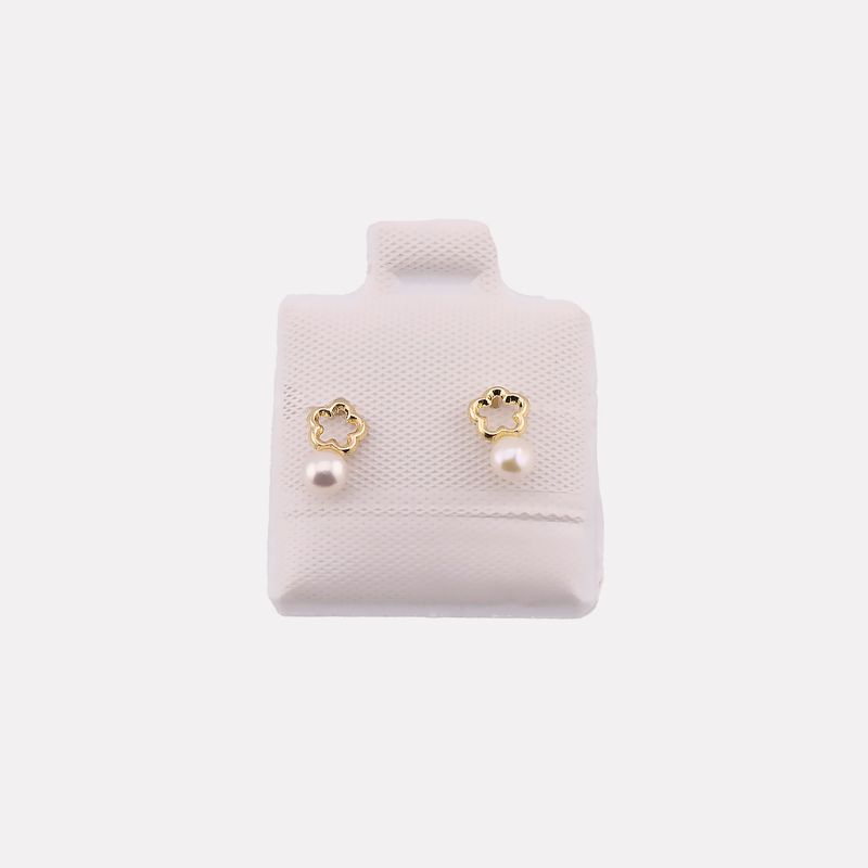 Flor Silueta Perla Mini 10k 0.2g