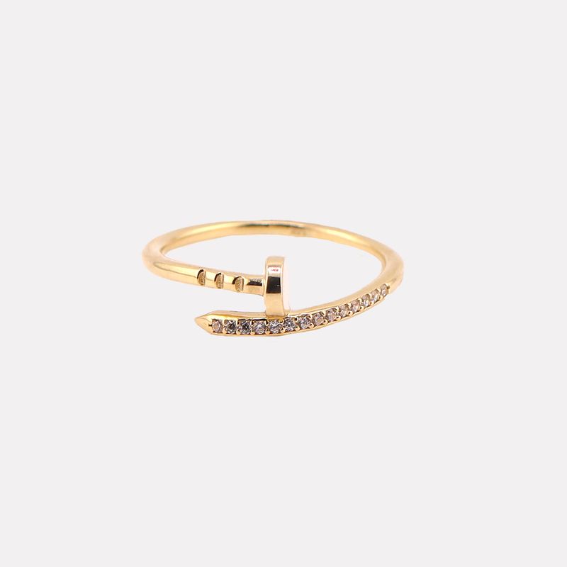 Anillo Clavo Relim. 14k 2.4g #8