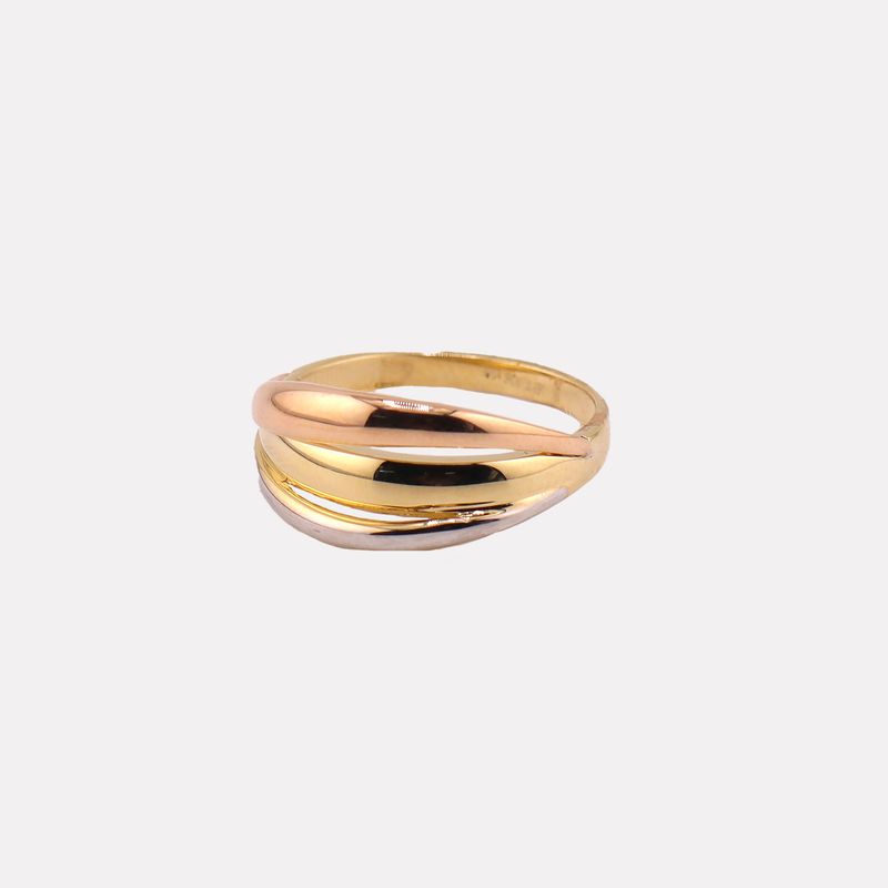 Anillo Triple Tns. 14k 2.6g #8