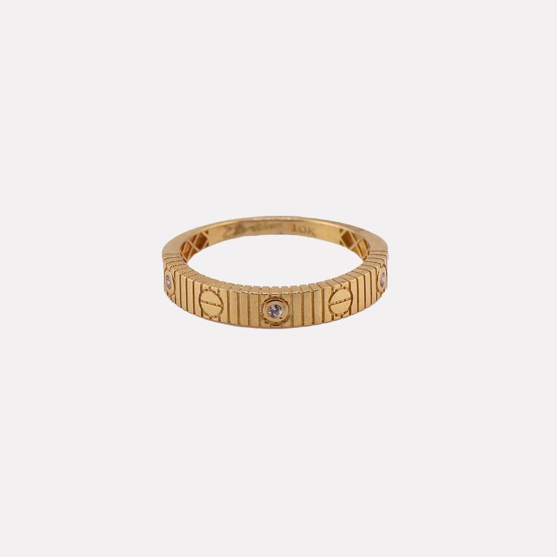 Anillo Cartier C/p 10k 1.6g #7.5