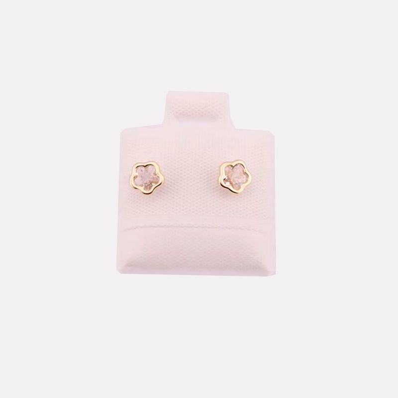 Broqueles Bisel Flor #5 10k 0.5g