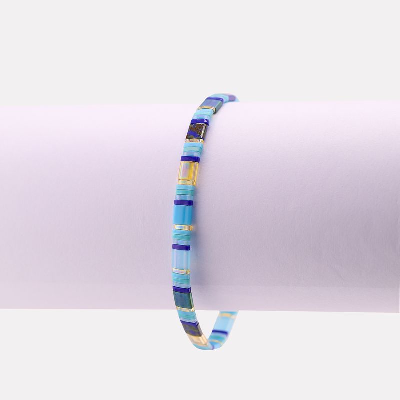 Pulsera Liva Mosaico Tonos Azul 17-20cm