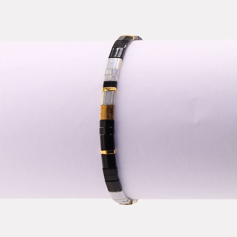 Pulsera Iconic Mosaico Ngro/gris/drdo 17-20cm