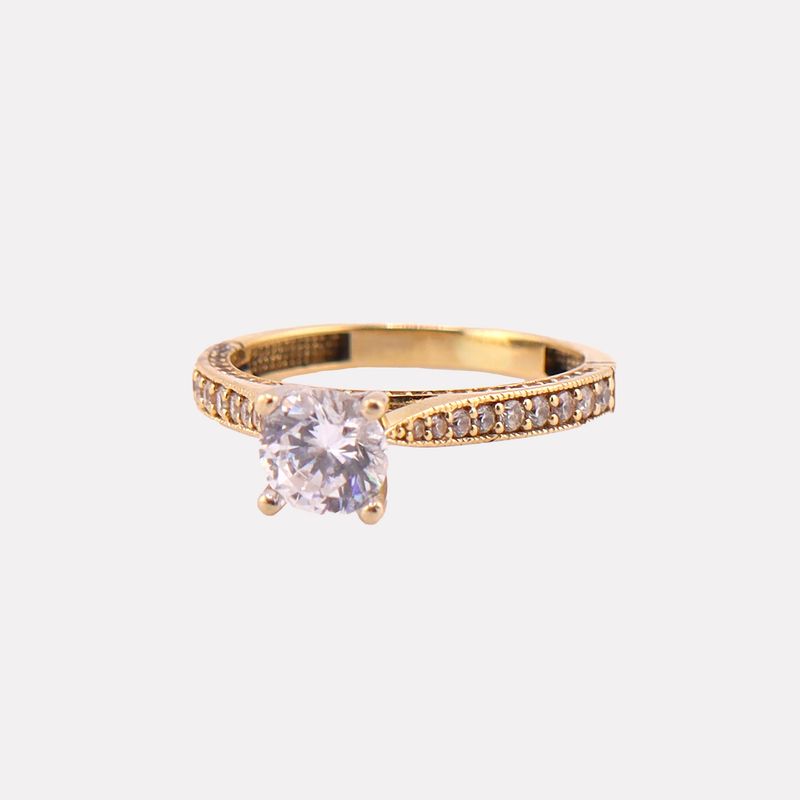 Anillo Compromiso C/lineas 14k 2.7g #6