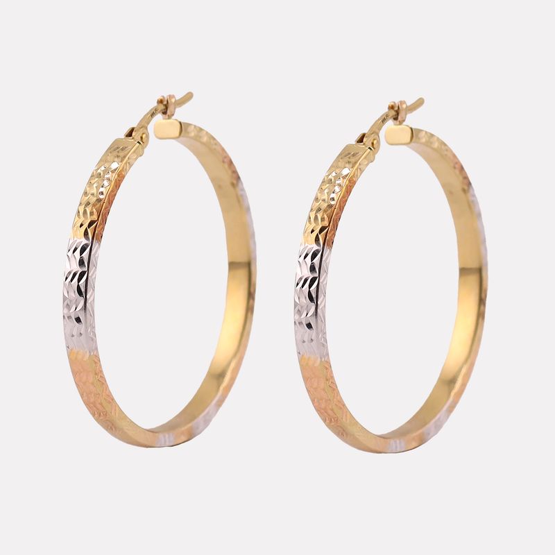 Arracadas 3 Tonos 14k 3g