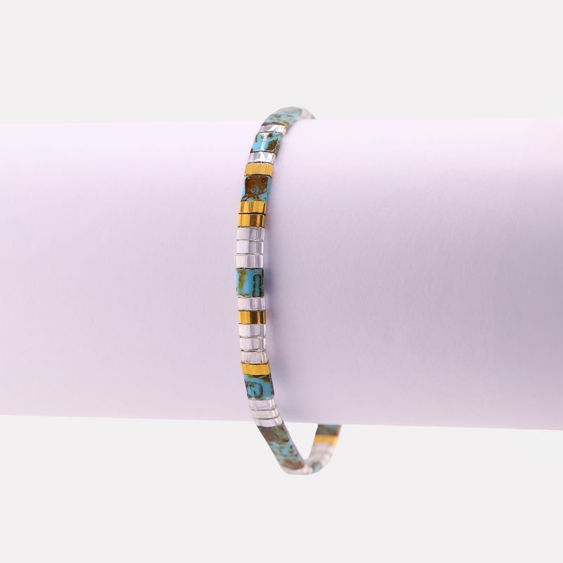 Pulsera Eden Mosaico Celeste/transp 17-20cm