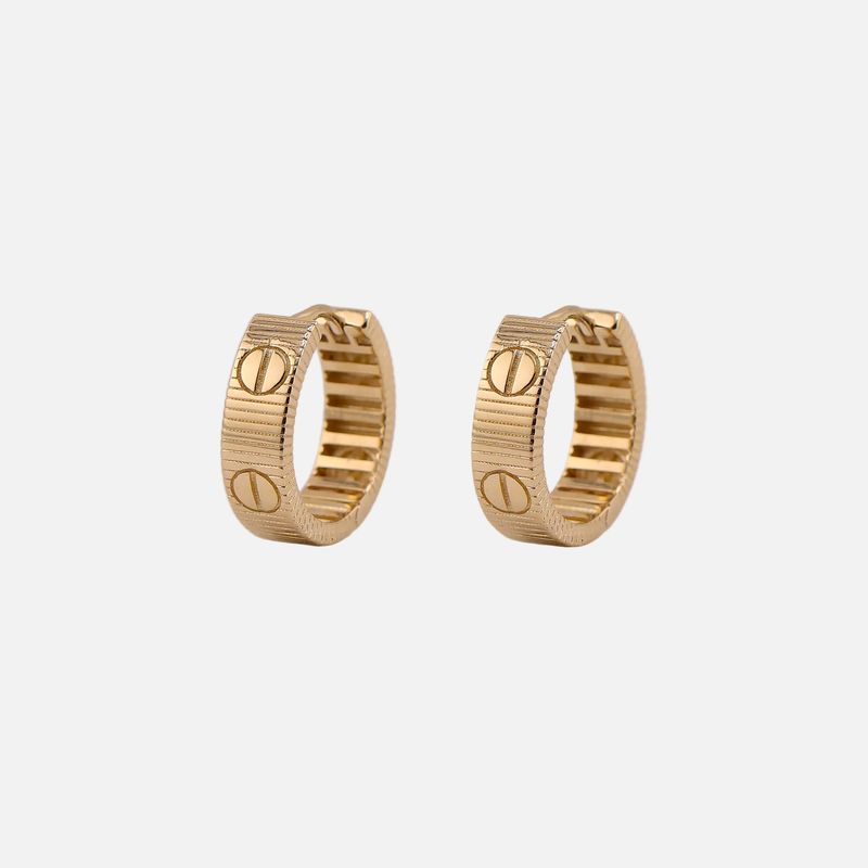 Aretes Huggies 14k Cartier 14k 3g