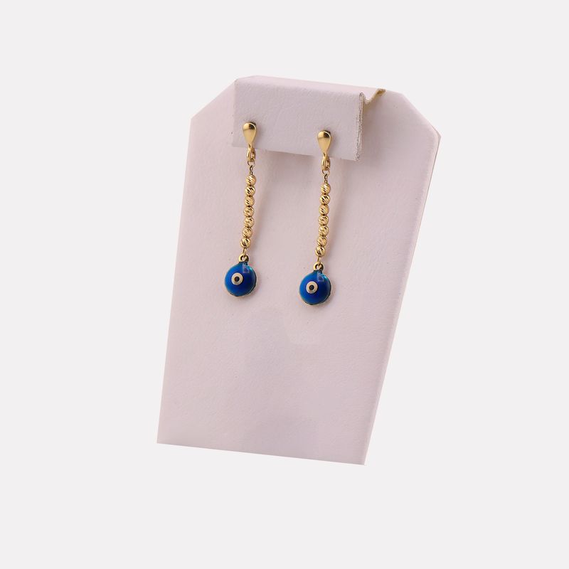Aretes Colg. Ojo Turco 14k 1.7g