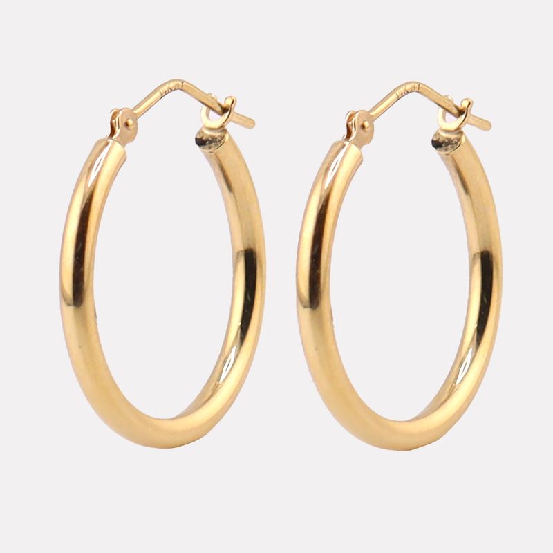 Arrcadas Tubo Lisas 14k 1.3g