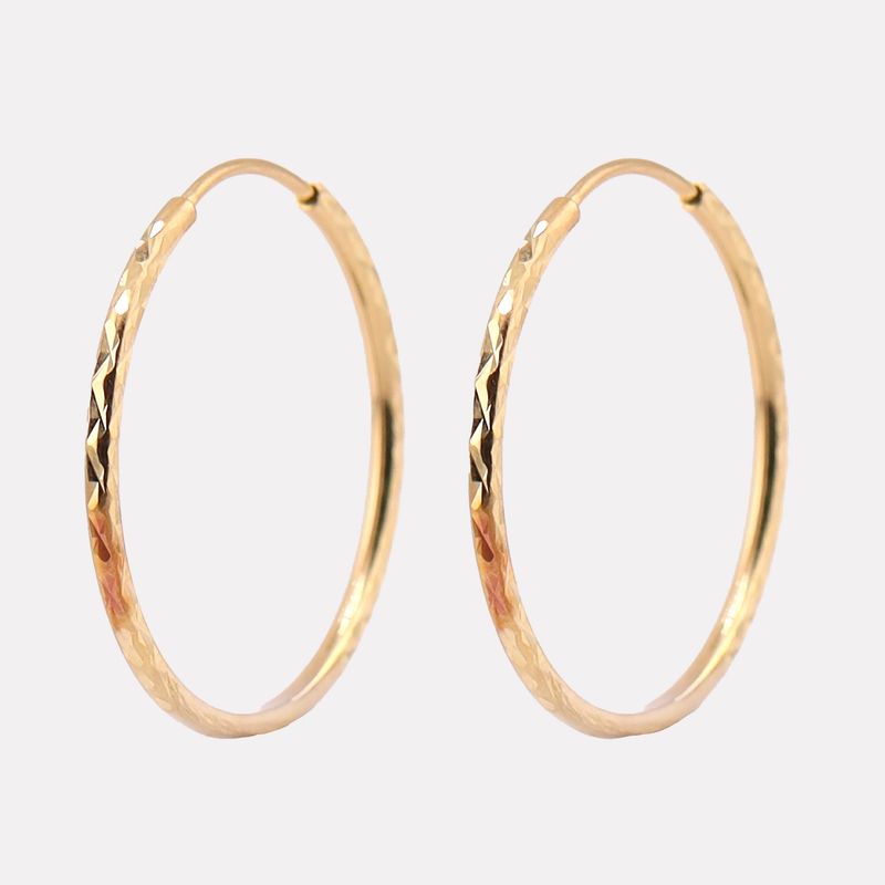 Arracadas Facetadas 14k 1.7g