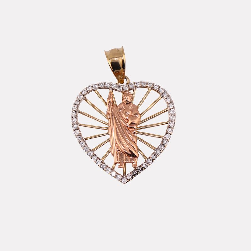 Dije Corazon San Judas C/p 14k 2g