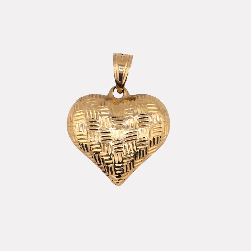 Dije Corazon Facetado 14k 0.6g