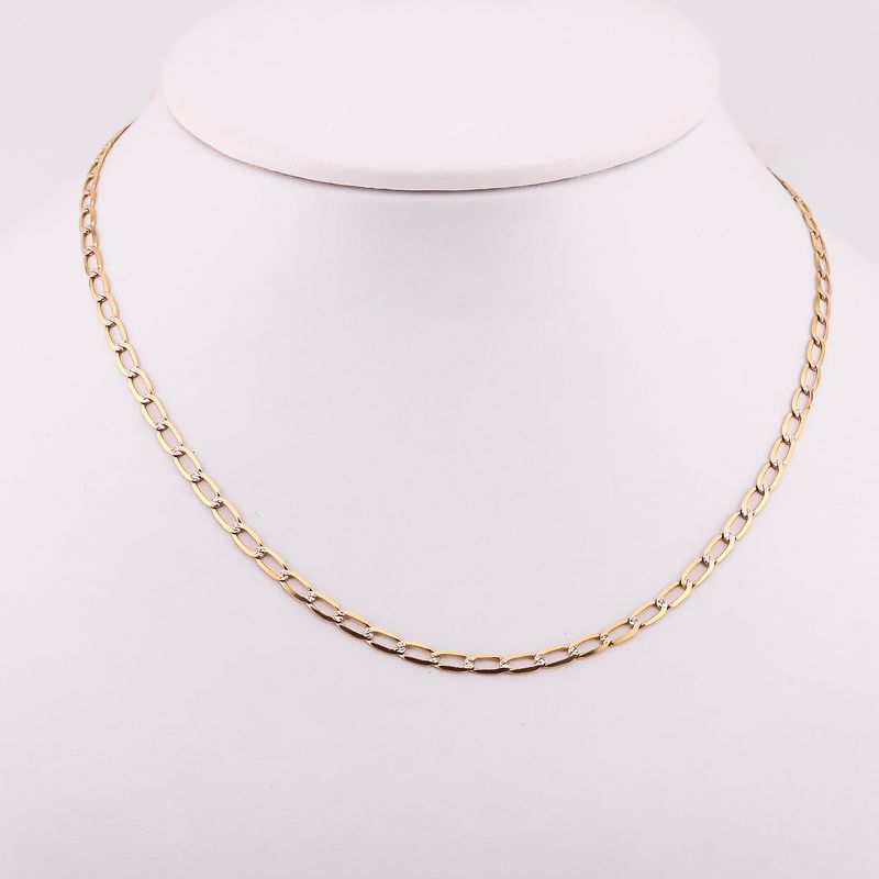 Cadena Eslabon Dimant. 14k 13.9g 55cm