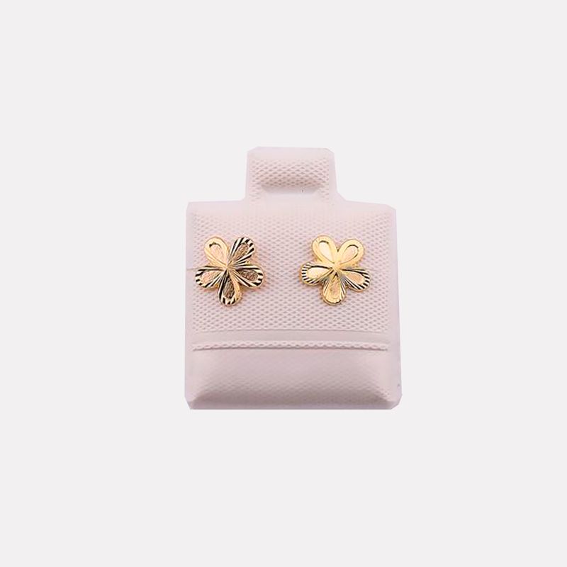 Broqueles Flor 5 Petalos Tnos 10k 0.2g