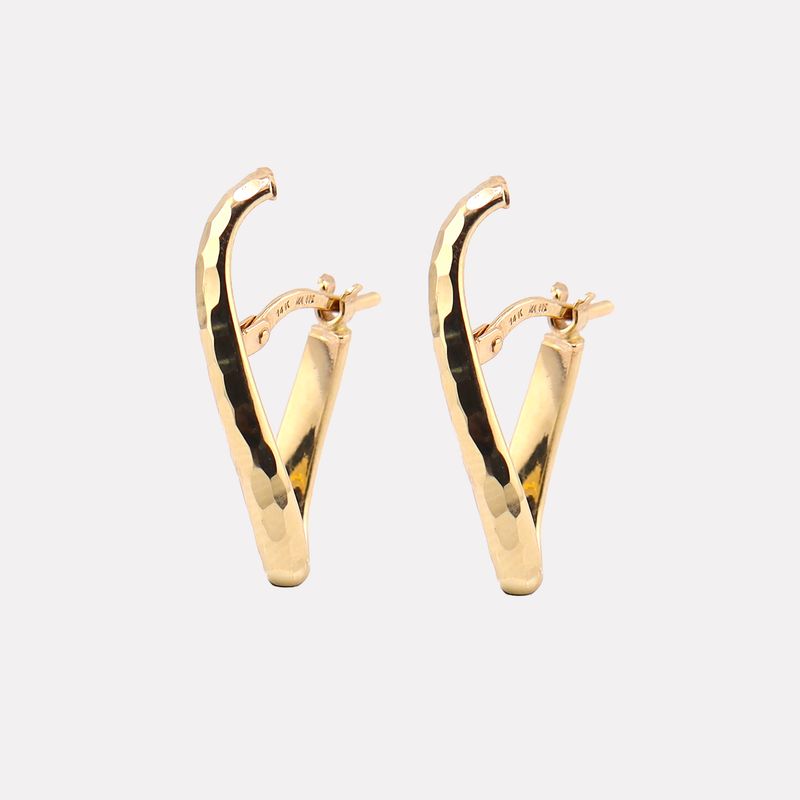 Arracadas Facetadas 14k 1.6g