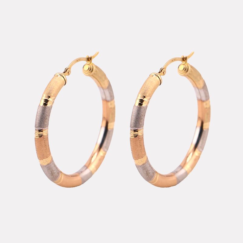 Arracadas Satinadas Tnos 14k 4.6g