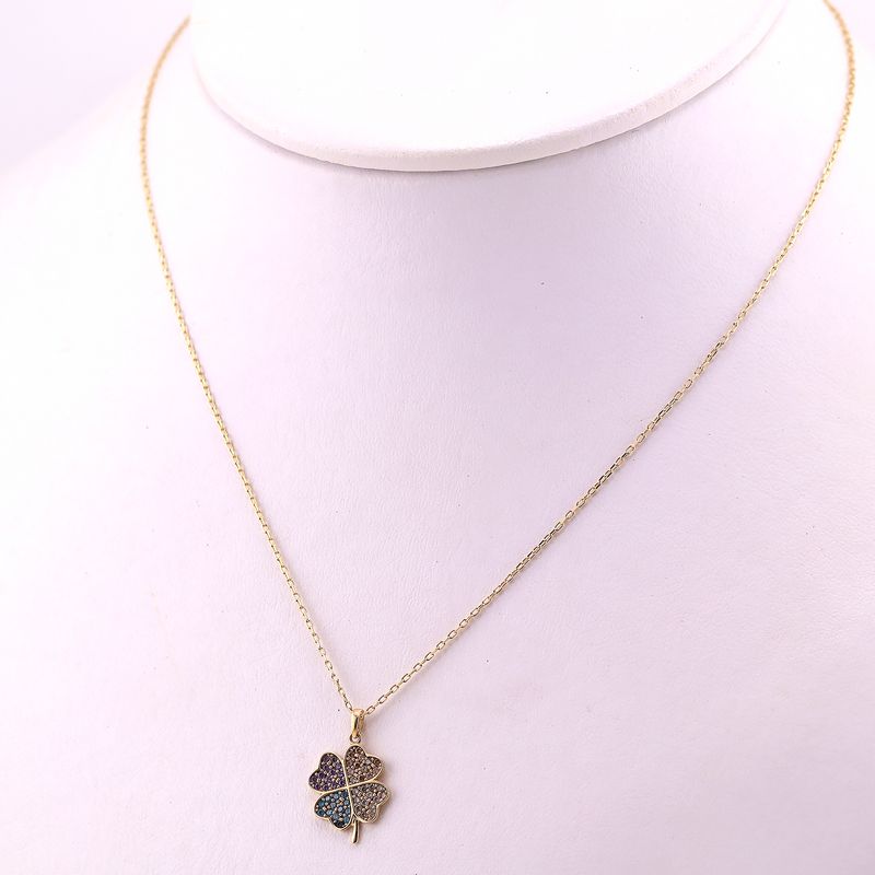Gargantilla Trebol C/p 14k 2.4g