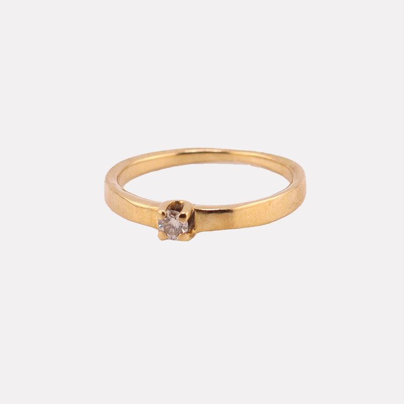 Anillo C/p Bca  14k 2.4g #7
