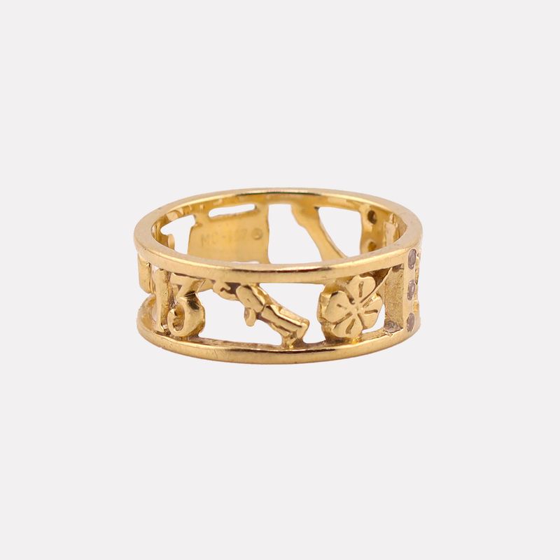 Anillo Suerte C/p 14k 3.9g #7
