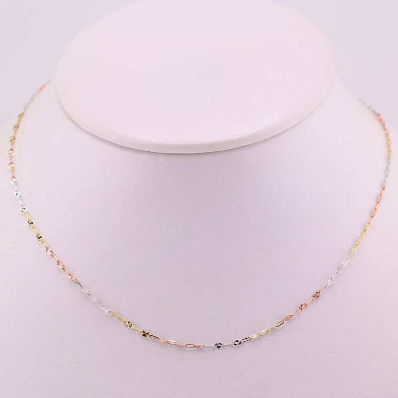 Cadena Mixta Tns 14k 1.3g 50cm