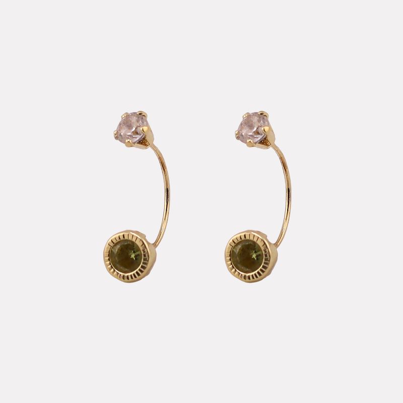 Aretes C/p Bca Amarilla 14k 0.5g