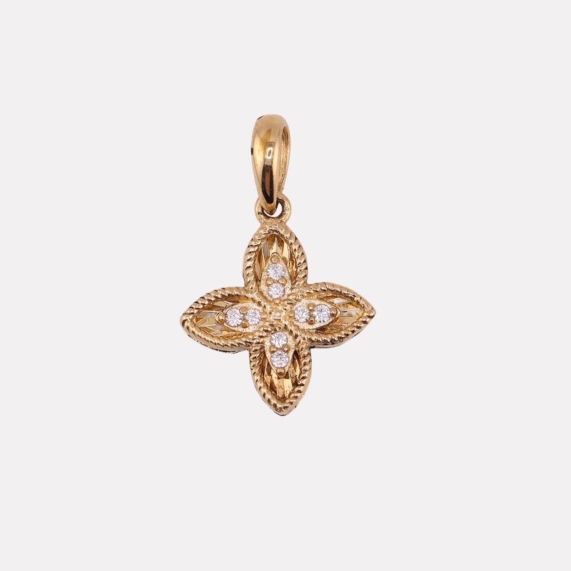 Dije Flor C/p 14k 1.2g