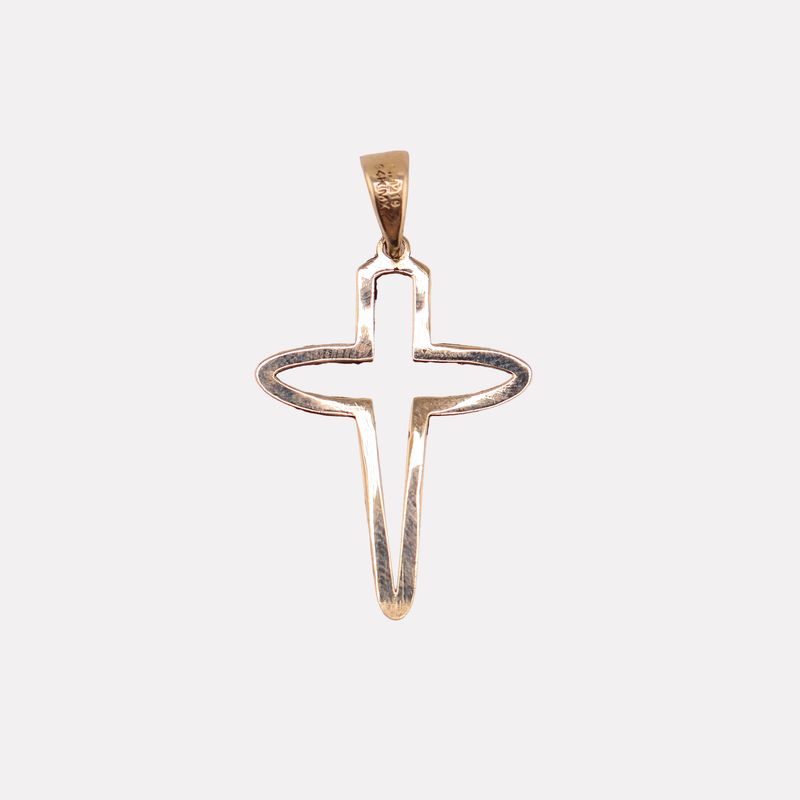 Dije Silueta Cruz 14k 0.8g