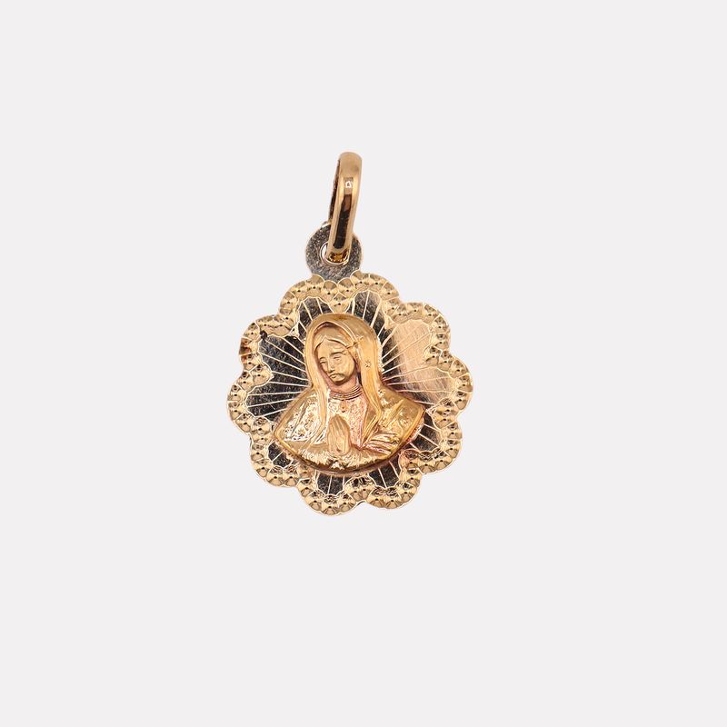 Dije Flor Virgen 14k 1g