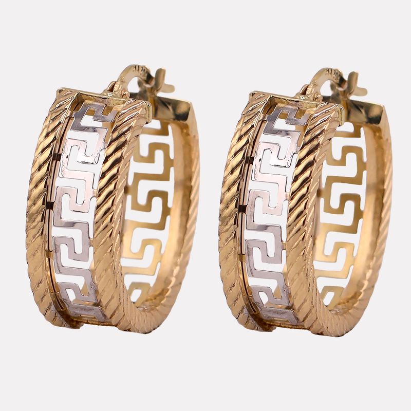 Arracadas Grecas 14k 3.6g