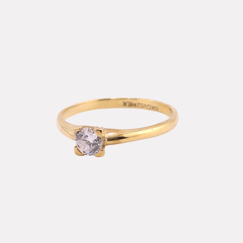 Anillo Solitario 10k 1.5g #7