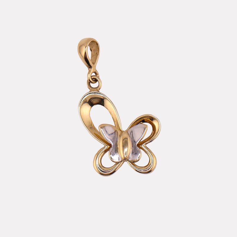 Dije Doble Mariposa Tns 14k 1.6g
