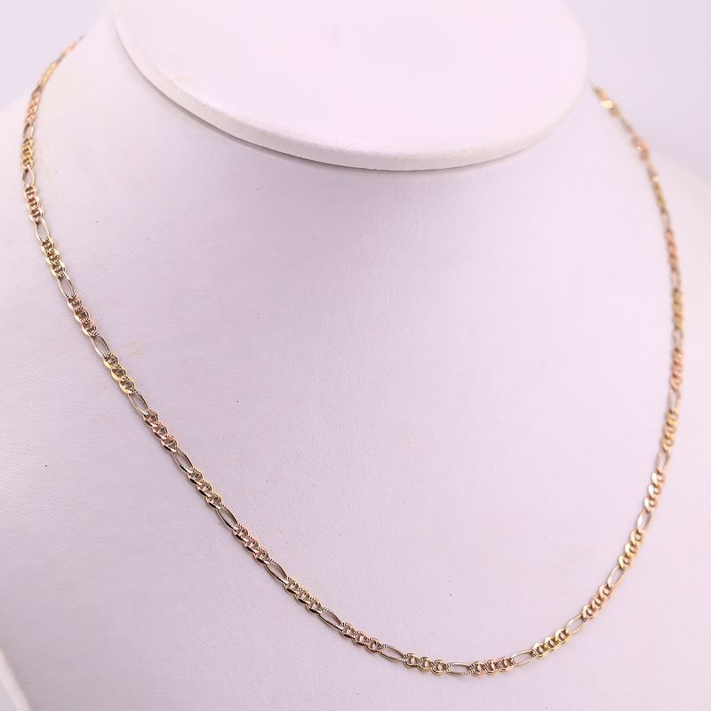 Cadena Mixta Tns 14k 4.6g 44cm