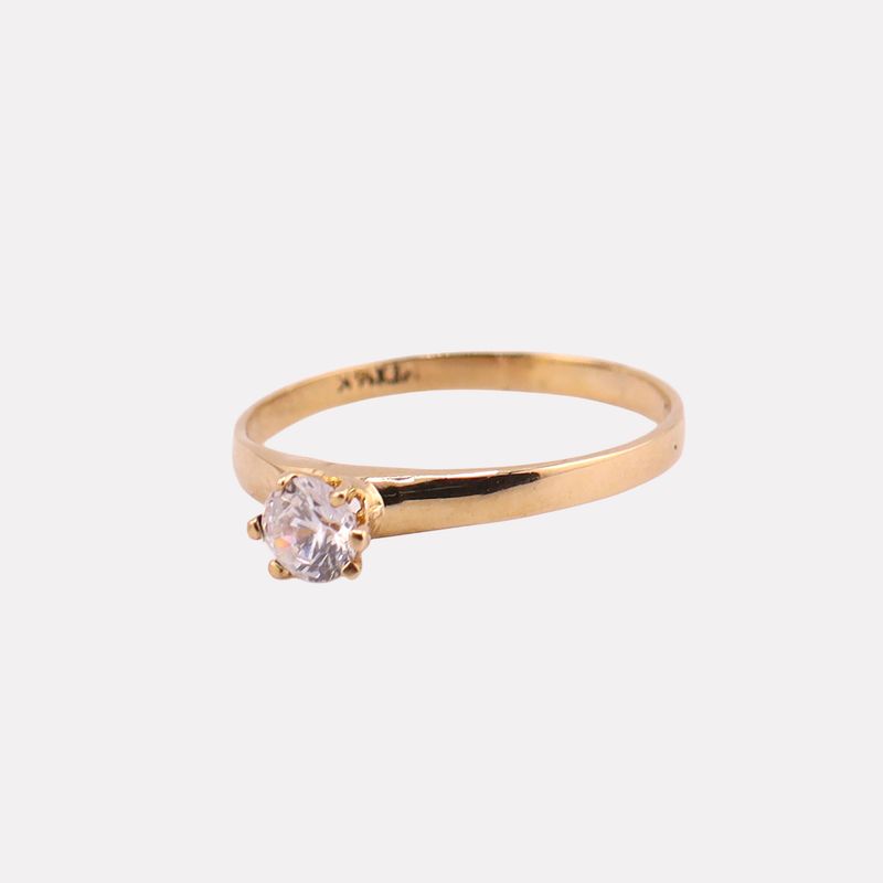 Anillo Solitario 14k 1.2g #7