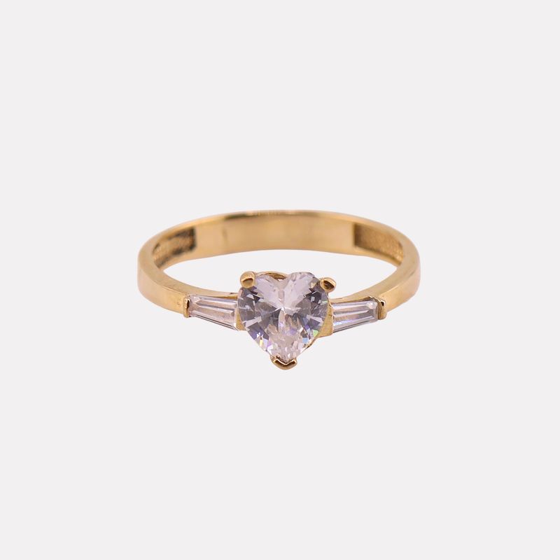 Anillo C/p Corazon 14k 1.8g #6.5