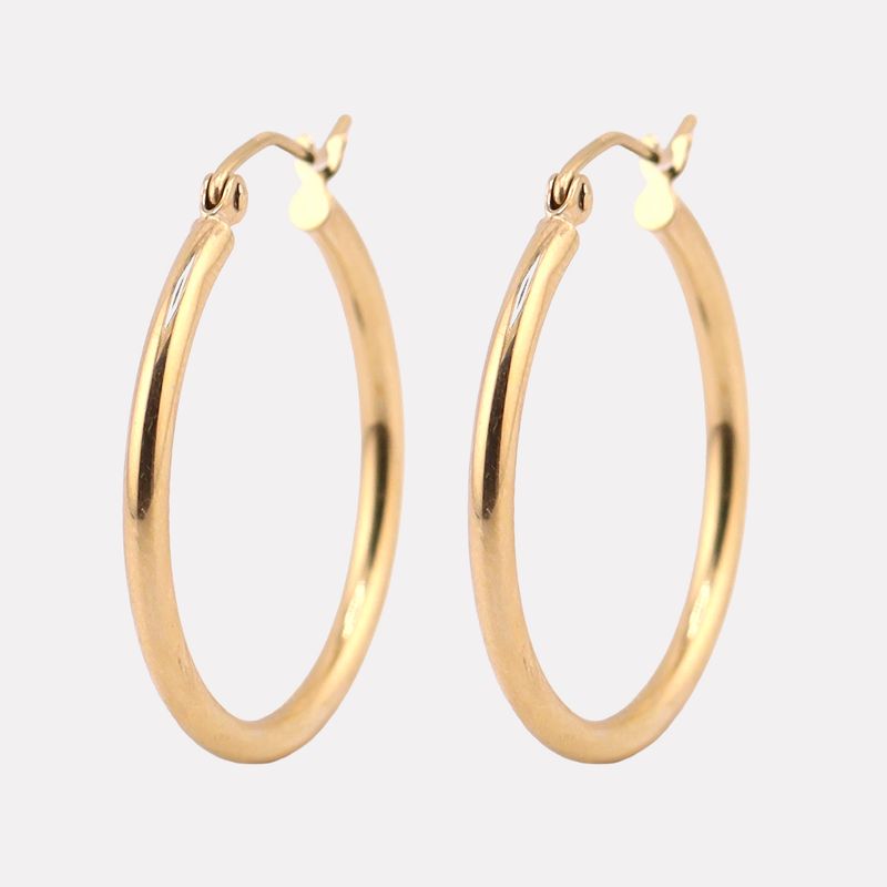 Arracadas Lisas 14k 1.5g