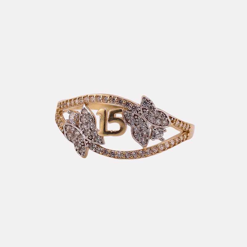 Anillo 15 Años C/p 14k 2.1g #9.5