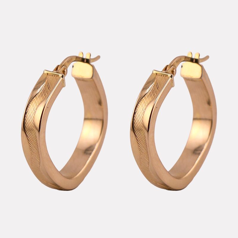 Arracadas Cuadradas 14k 2.3g