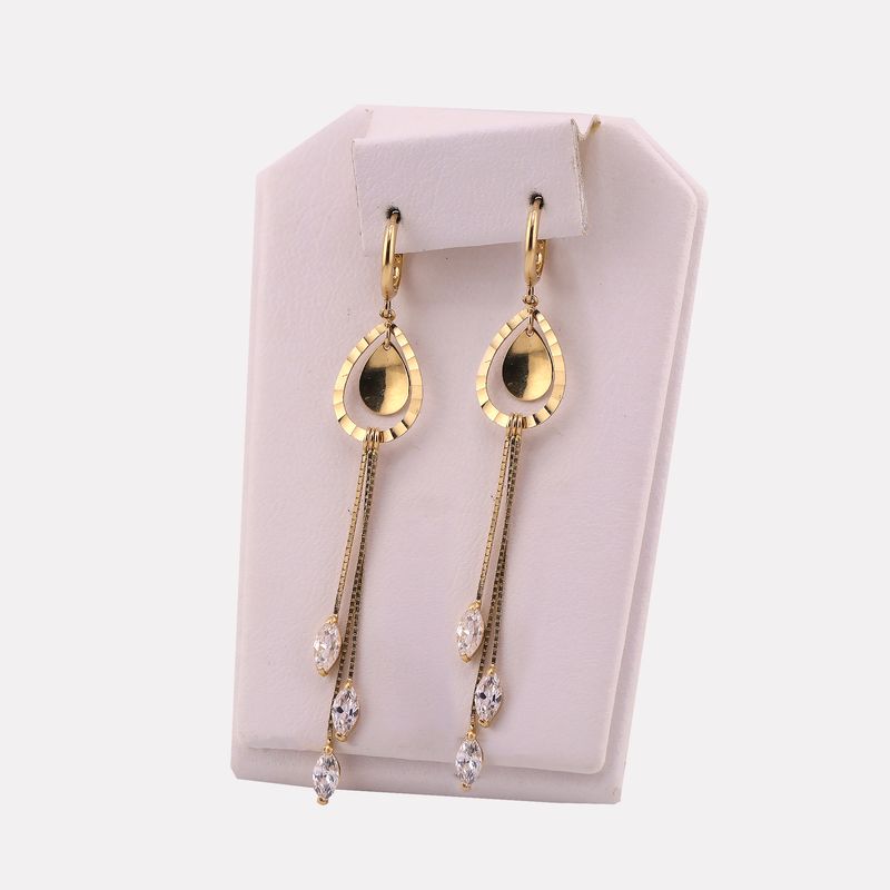 Aretes Largos C/p Bcas 14k 4.2g