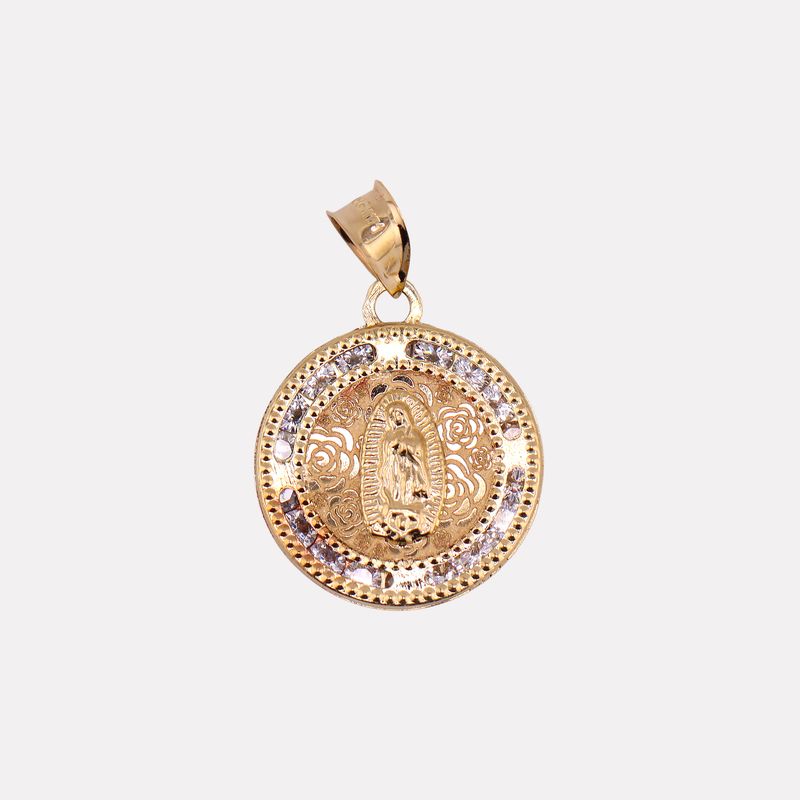 Dije Virgen C/p Flrs. 14k 1.2g